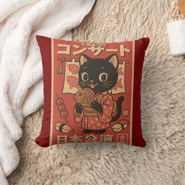 Almofada Taiyaki Treats e Whiskers (Cobertor)