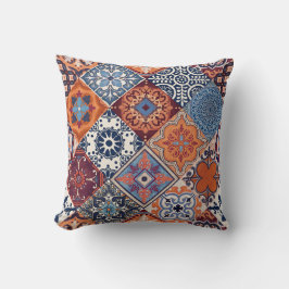 Almofada Talavera Laranja Azul-Marinho Vermelho Bordô Céu 