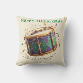 Almofada Tambor Festivo de Mardi Gras