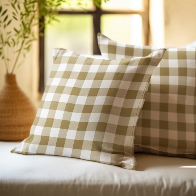 Almofada Tan Buffalo Xadrez (Criador carregado)