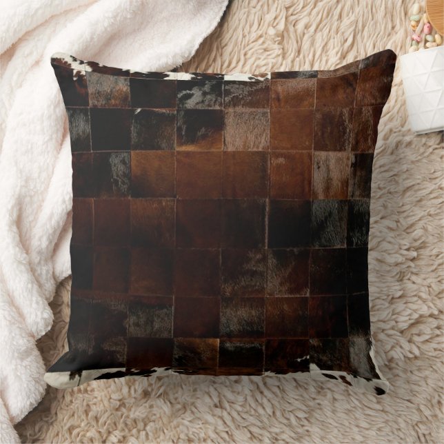 Almofada Tan Cowhide Impressão Cushion (Cobertor)
