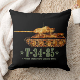 Almofada Tanque Médio Soviético T-34-85 Segunda Guerra Mund