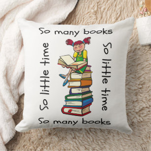 Almofada Tantos Livros Tão Pouco Tempo