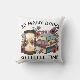Almofada Tantos Livros Tão Pouco Tempo travesseiro decorati