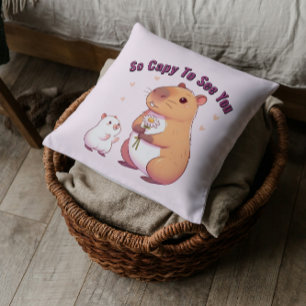 Almofada Tão Capivara Para Ver Você – Arte de Capivara Fofa