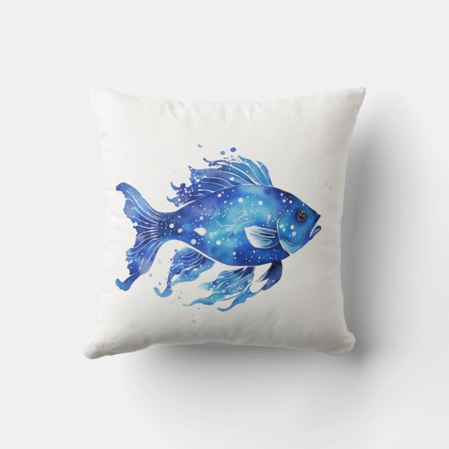 Almofada Tão Peixe Azul Pequeno (Verso)