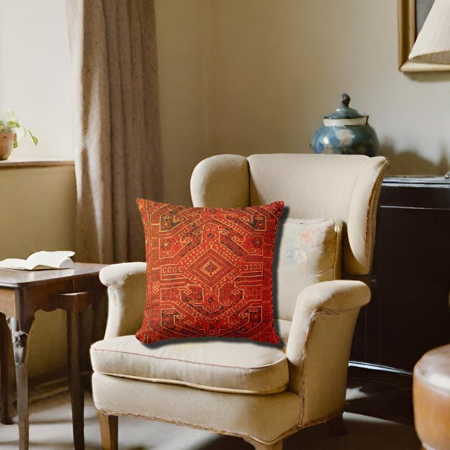 Almofada tapete anatólico - padrão tribal no2 (Criador carregado)