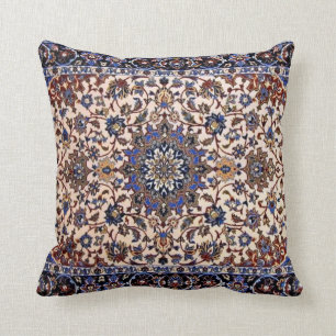 Almofada Tapete de Carpete Azul Turco Persa Oriental
