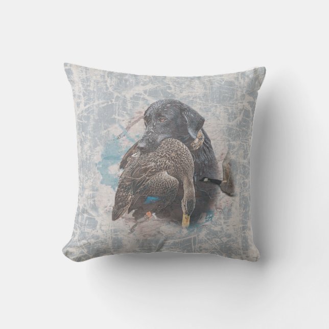 Almofada Tapete de ornamento de metal do labrador (Frente)