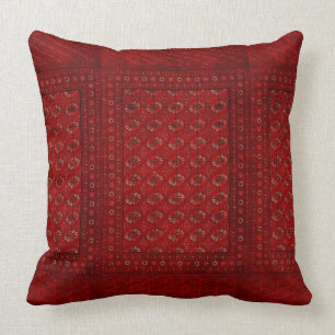 Almofada tapete oriental em vermelho