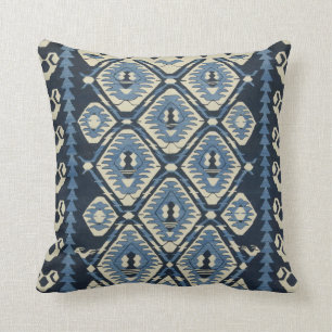 Almofada Tapete Persa Turco Oriental Azul
