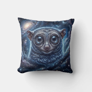 Almofada Tarsier Galaxy Throw Pillow – Arte de Poster Fanta