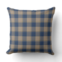 Tartan Cello Azul e Burro Marrom