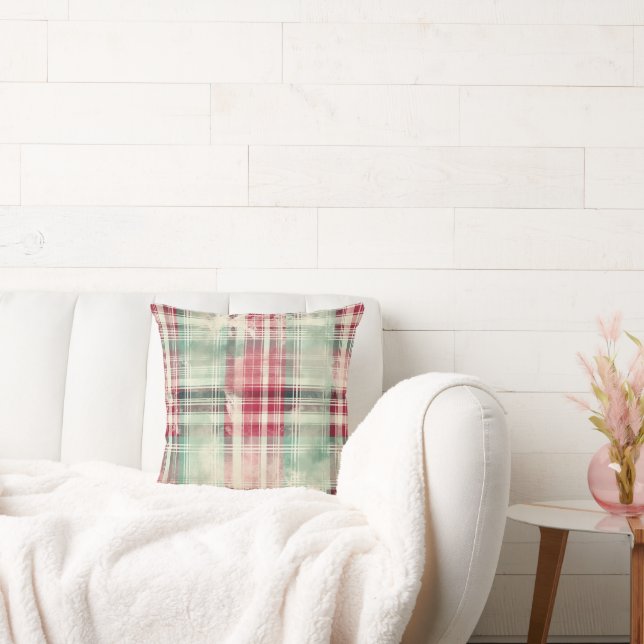 Almofada Tartan de Natal com Dor de chique (Sofá)