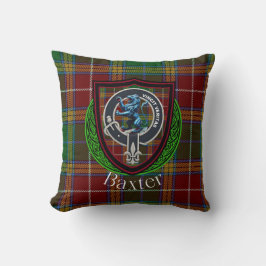 Almofada Tartan e Brasão do Clã Escocês Baxter