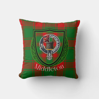 Almofada Tartan e Brasão do Clã Escocês Middleton