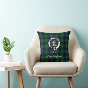 Almofada Tartan e Brasão do Clan Oliphant