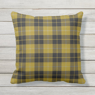 Almofada Tartan escocês do vestido do amarelo de Barclay d