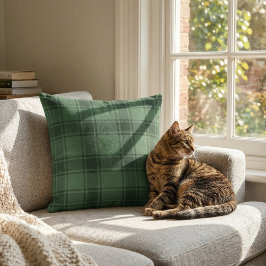 Almofada Tartan Escocês: Xadrez Verde Caçador Clássico