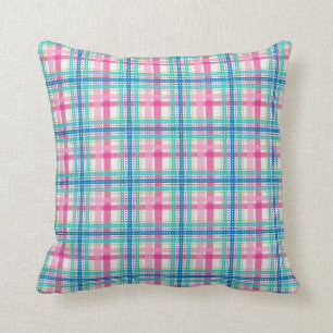 Almofada Tartan, teste padrão da xadrez