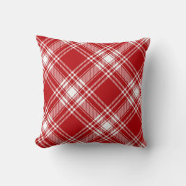 Almofada Tartan Vermelho e Branco