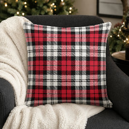 Almofada Tartan Xadrez Vermelho Preto e Branco Natal