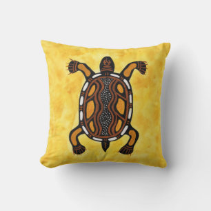 Almofada Tartaruga - Pintura Aboriginal