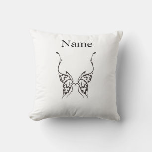 Almofada Tatuagem de Borboleta Estilizada Thunder_Cove