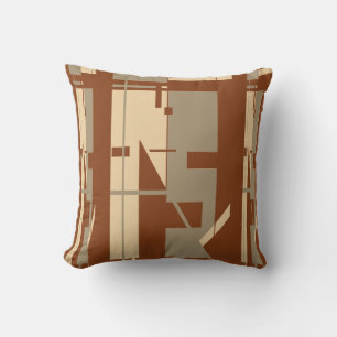 Almofada Taupe Beige em Rust Southwest Art Mosaic Motif