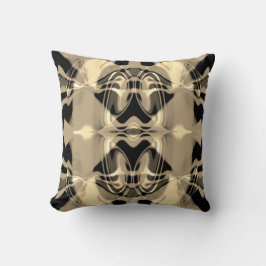 Almofada Taupe Black Cream Swirling Mediterranean Mosaic
