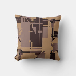 Almofada Taupe Dark Tan MCM Abstrato Art Design