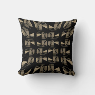 Almofada Taupe Tan sobre Arte Abstrato Geométrica Concavern