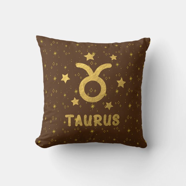 Almofada Taurus Zodiac Terthy Travesseiro decorativo Castan (Frente)