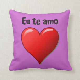 Almofada Te amo do Eu - eu te amo no português