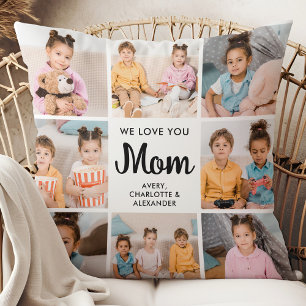 Almofada Te Amo MÃE Colar Personalizado de Fotos Dia das Mã