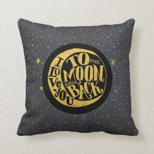 Almofada Te Amo Na Lua E Nas Costas - Stars Night Sky