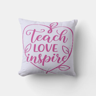 Almofada Teach Love Inspire Script Design