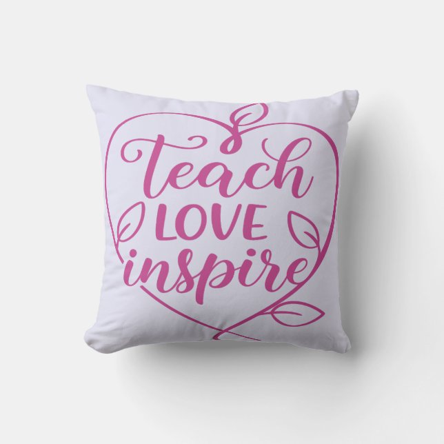 Almofada Teach Love Inspire Script Design (Frente)