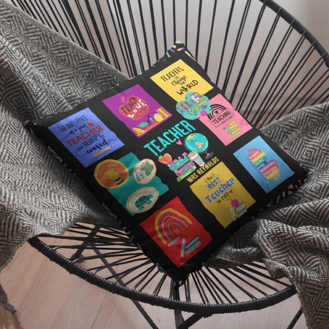 Almofada Teacher Quote Gifts Fun Personalized Decorative (Criador carregado)