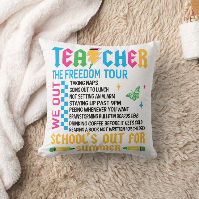 Almofada TEACHER The Freedom Tour Funny End of Year Teacher (Cobertor)