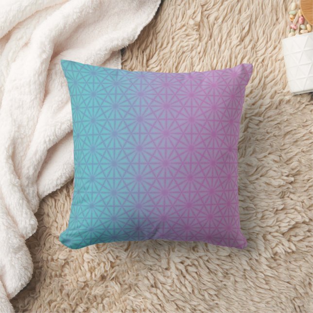 Almofada Teal and lavender throw pillow (Cobertor)