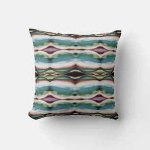 Almofada Teal Burgundy Dourado Sudoeste Olha Grandes Azulej