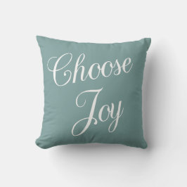 Almofada Teal Choose Joy Bíblia Verse