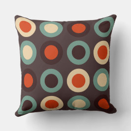 Almofada Teal e laranja modernos do meio-século