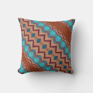 Almofada Teal, Ferrugem, Travesseiro decorativo castanho