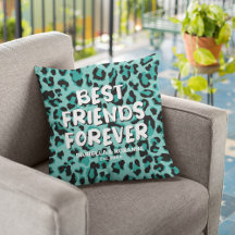 Teal Leopard BFF Melhor Besties De Amigo