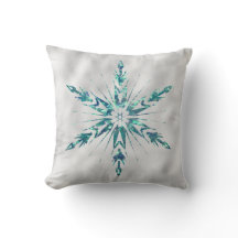 Teal Verde de Natal Floco de Neve