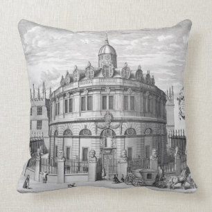 Almofada Teatro de Sheldonian, Oxford, 'de Oxonia Illustrat