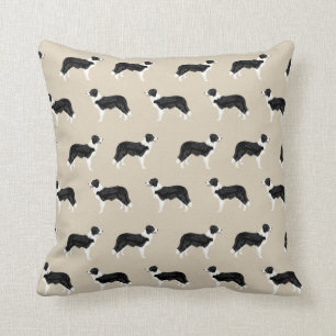 Almofada Tecido Border Collies - design de cachorro bonito