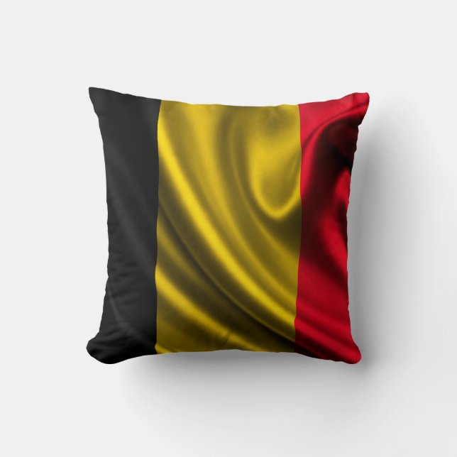Almofada Tecido da bandeira de Bélgica (Frente)